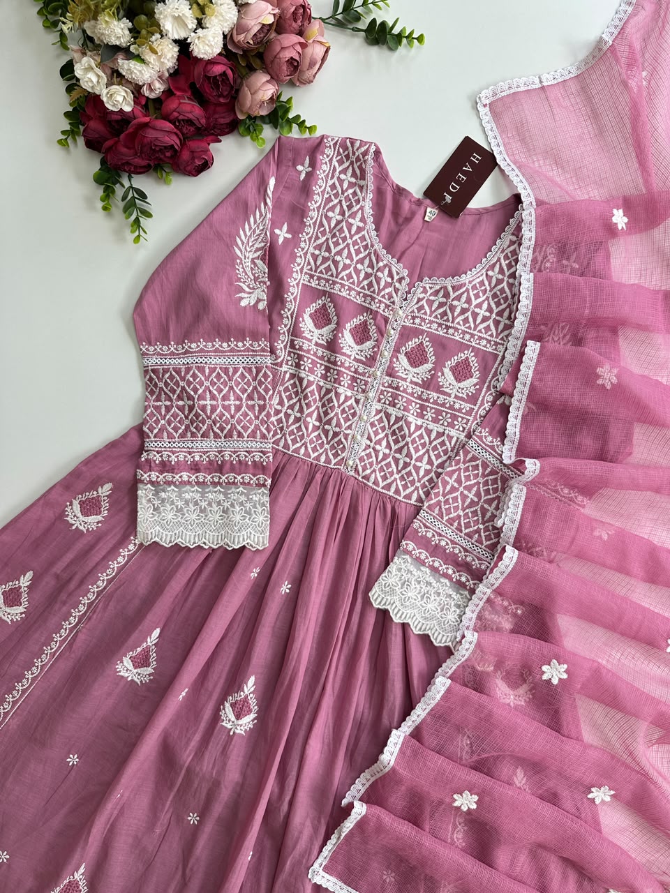 21216 Beautiful embroidered anarkali