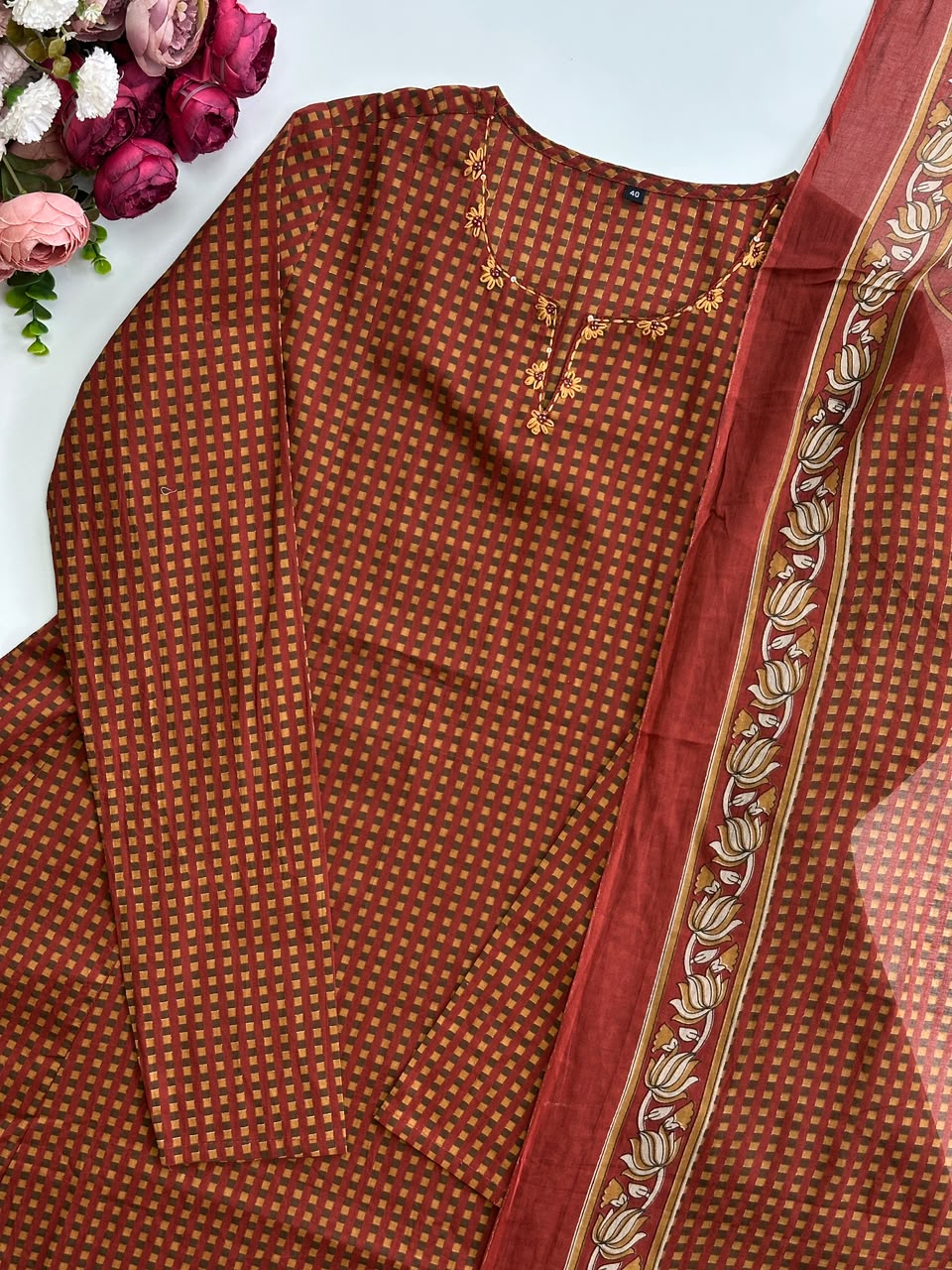 21354 Cotton A line suit