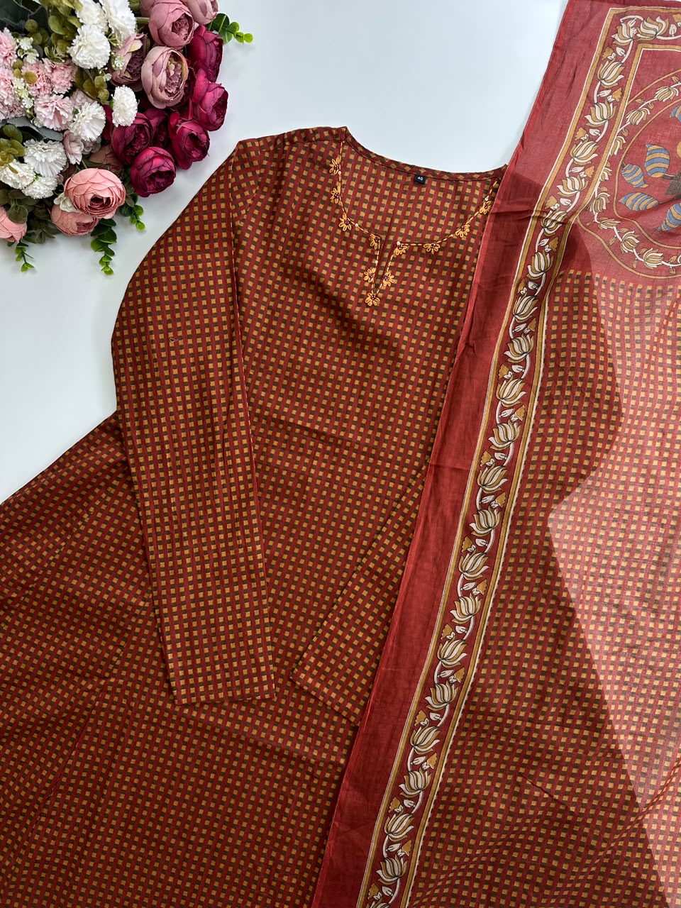 21354 Cotton A line suit
