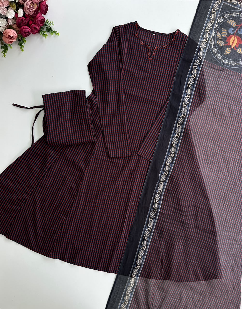 21354 Cotton A line suit