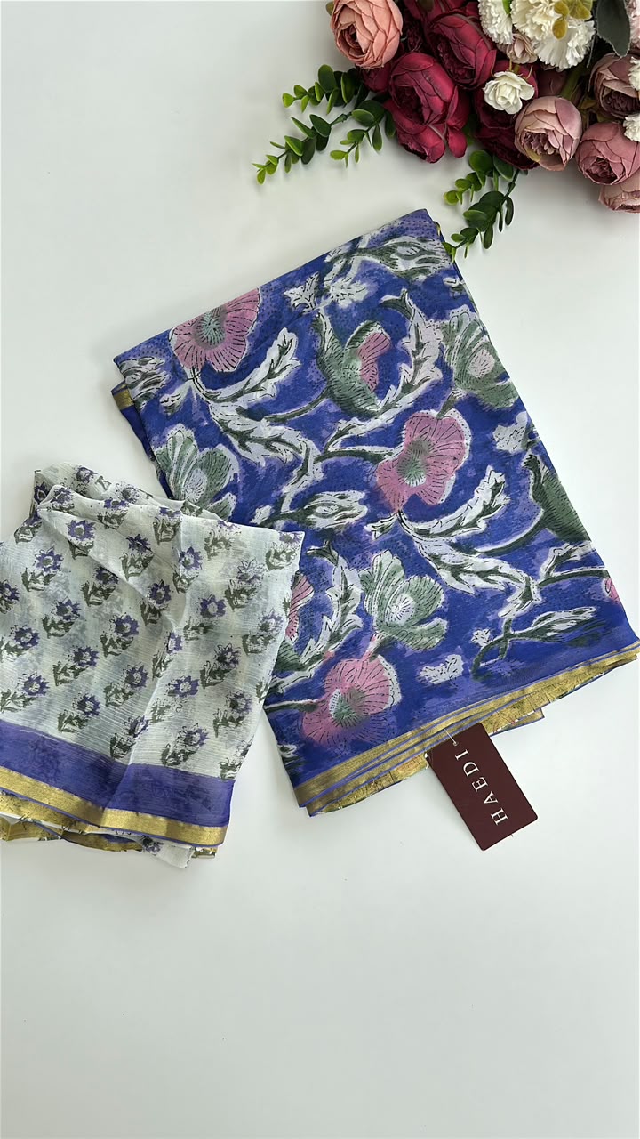 21206 Beautiful double diamond chiffon saree