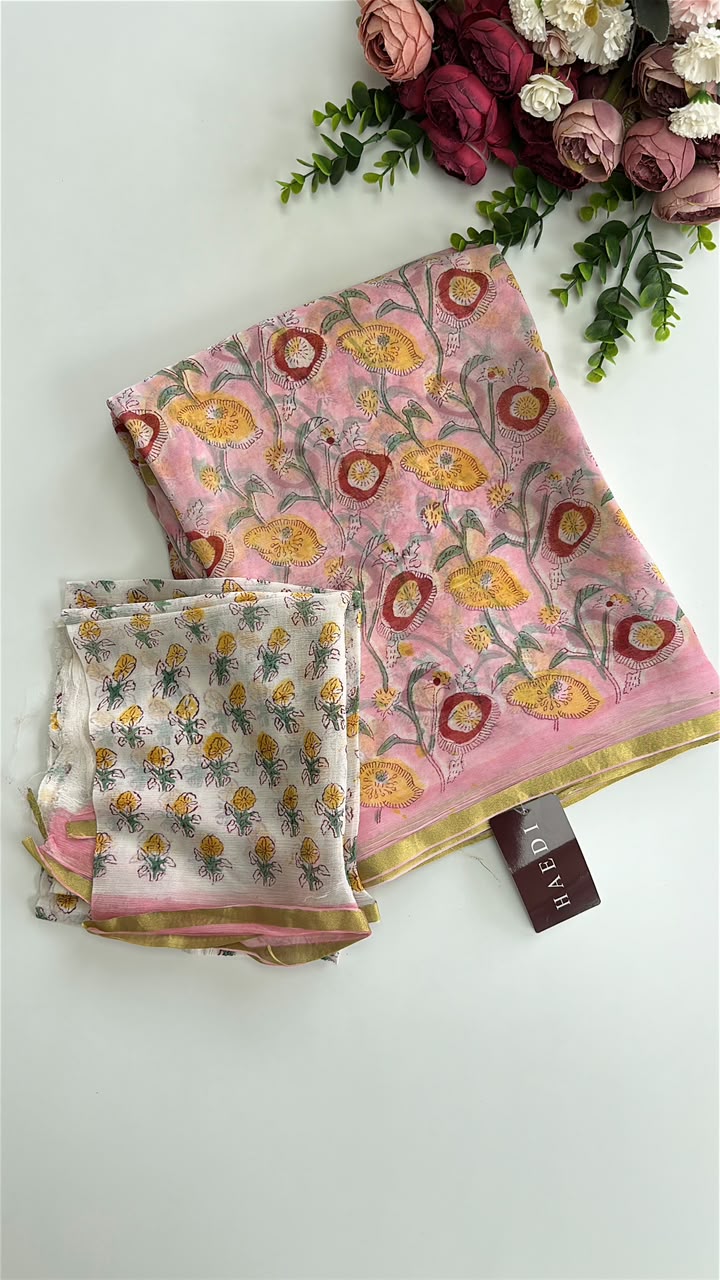 21206 Beautiful double diamond chiffon saree