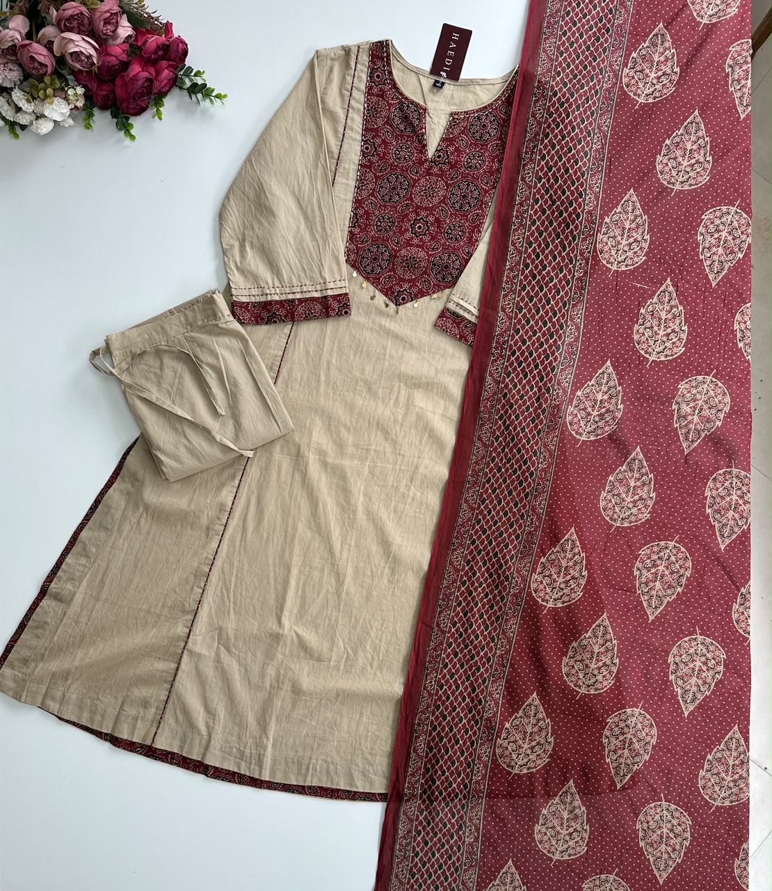 21369 Beautifull cotton suit