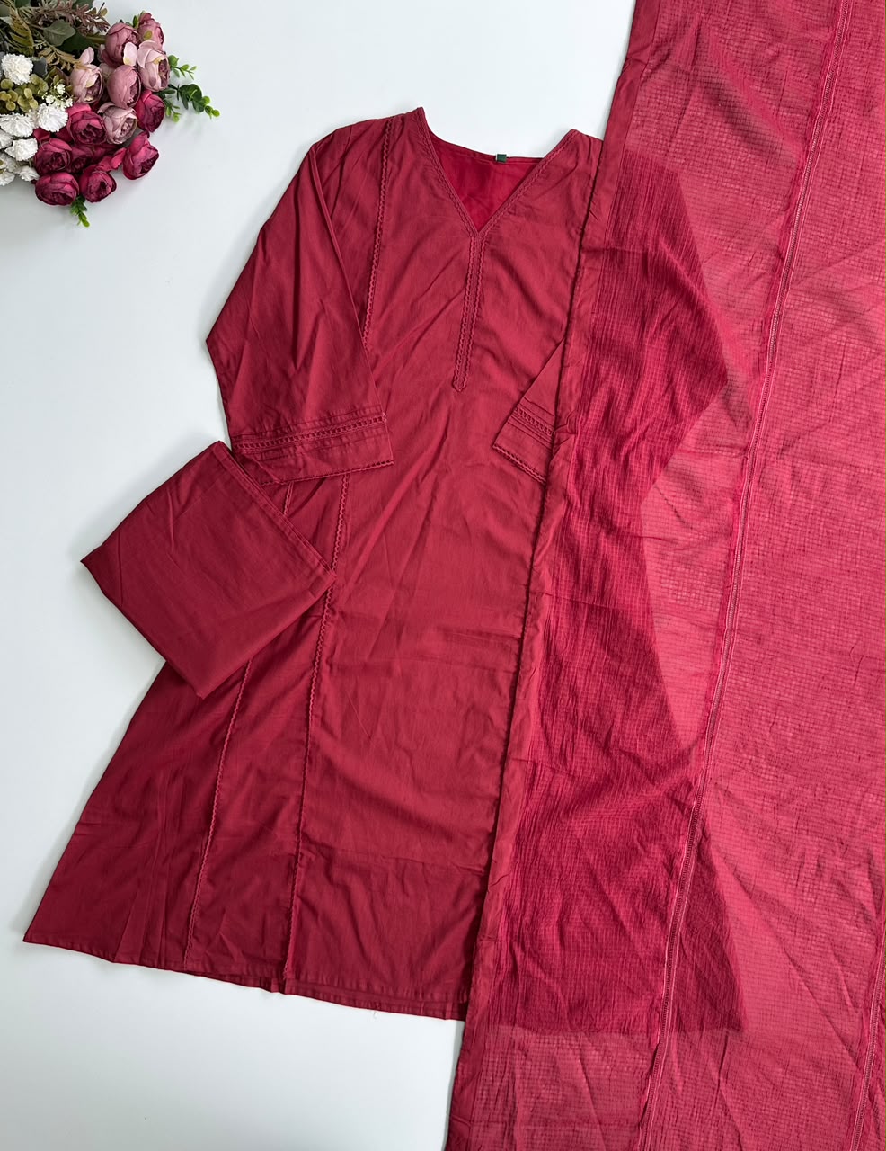 21384 Beautiful Aline  cotton suit