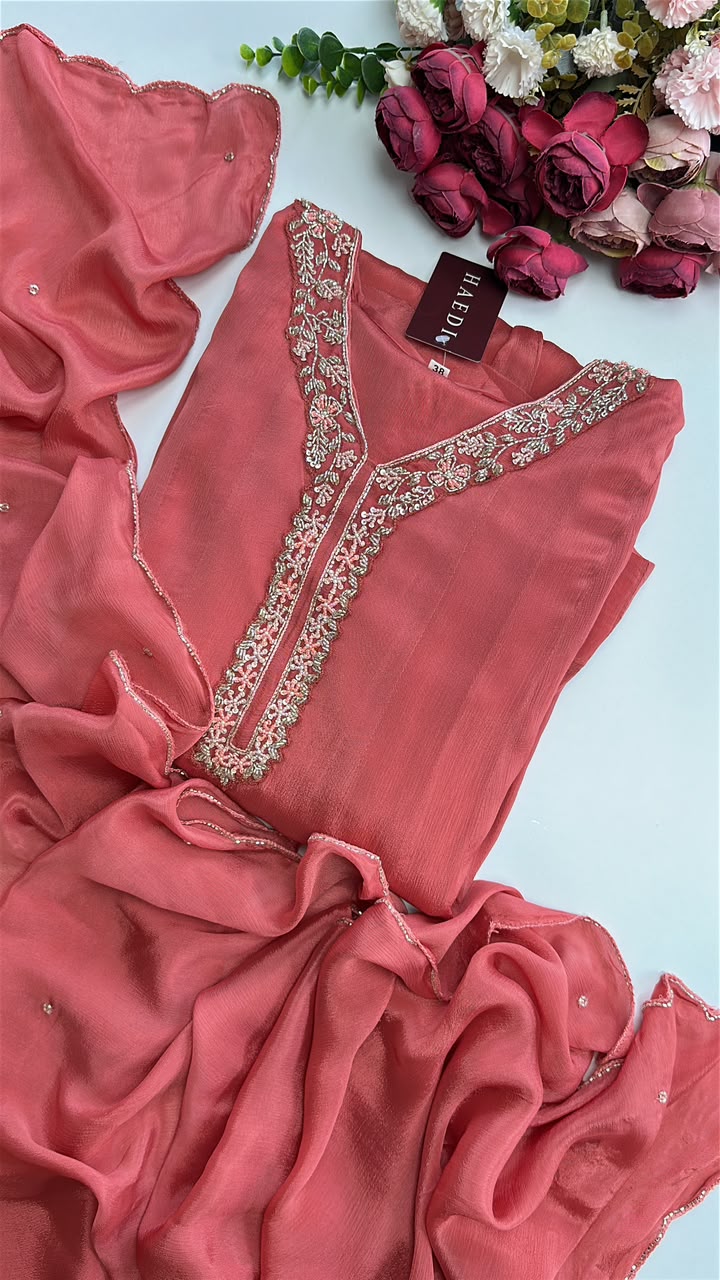 21366 Premium handworked anarkali suit