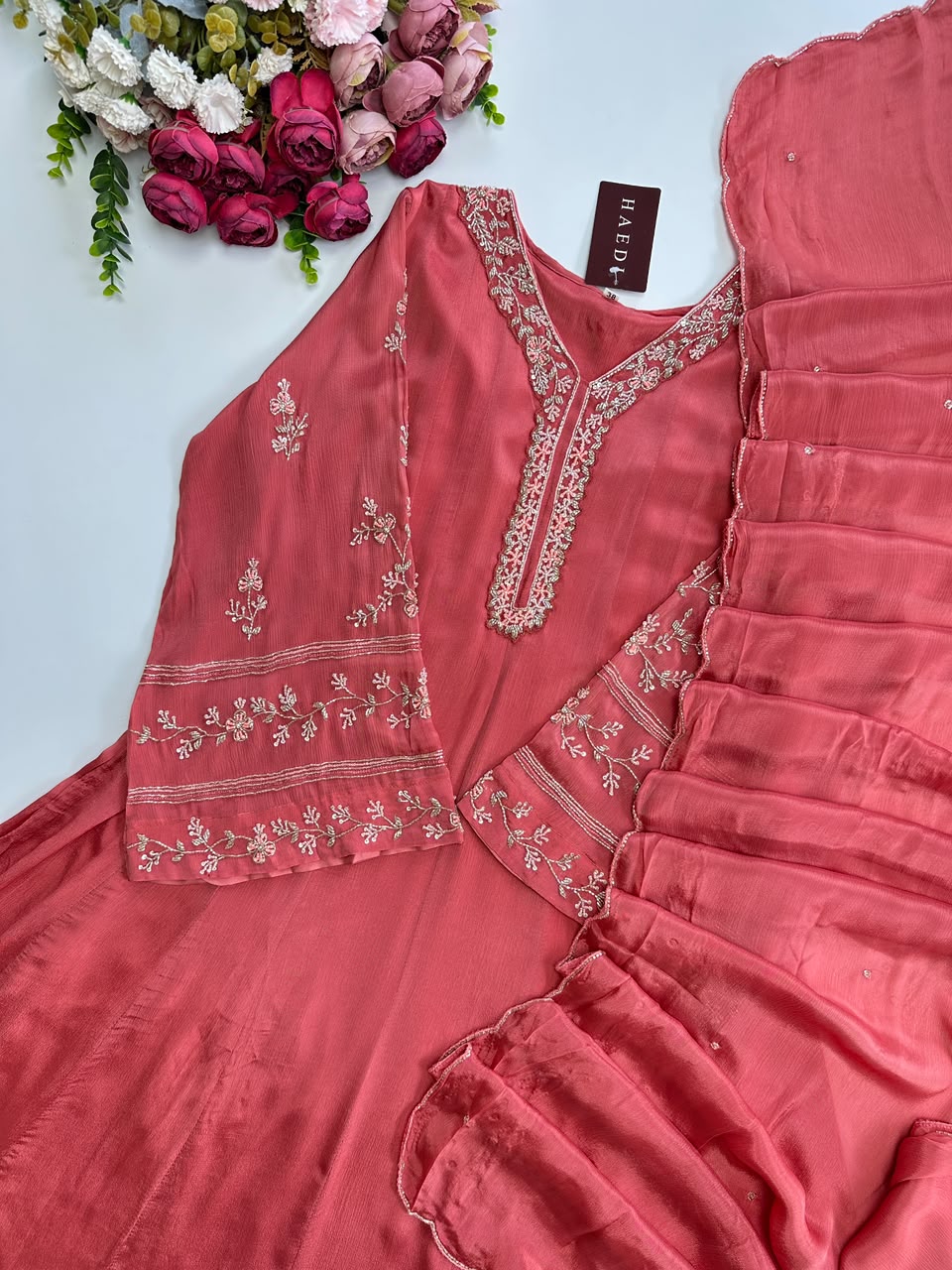 21366 Premium handworked anarkali suit