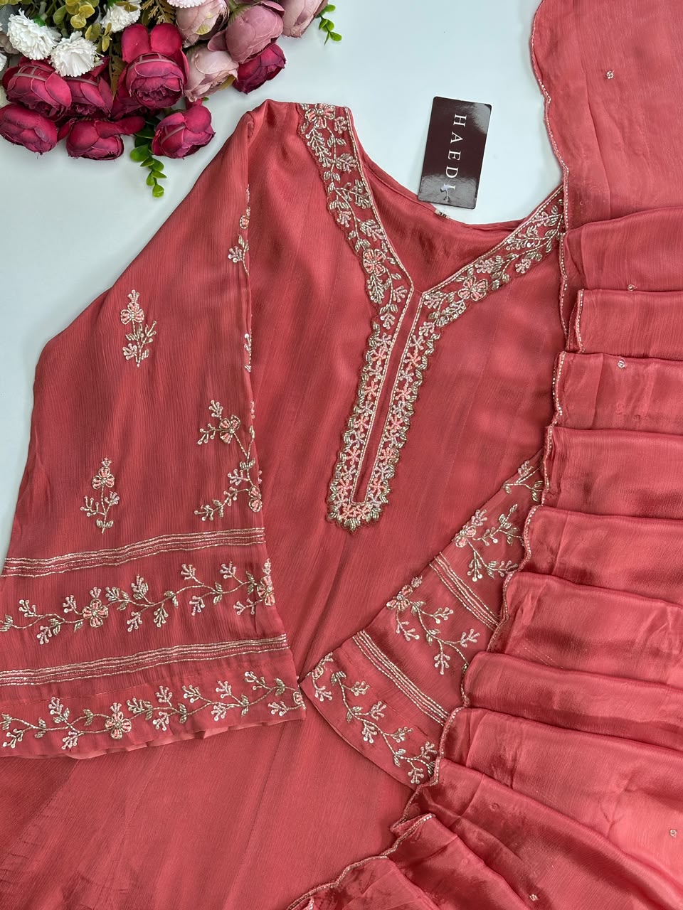 21366 Premium handworked anarkali suit