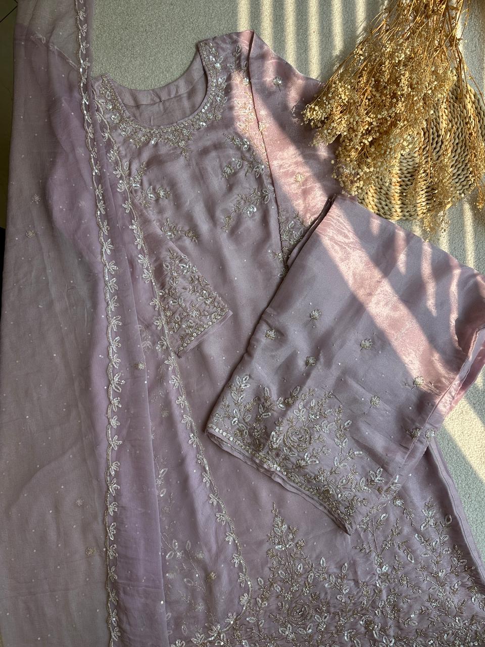 16540 Premium Tissue silk partywear suit
