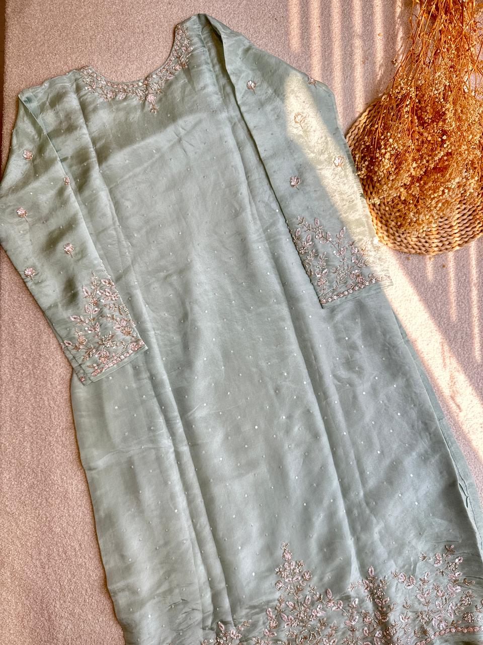 16540 Premium Tissue silk partywear suit