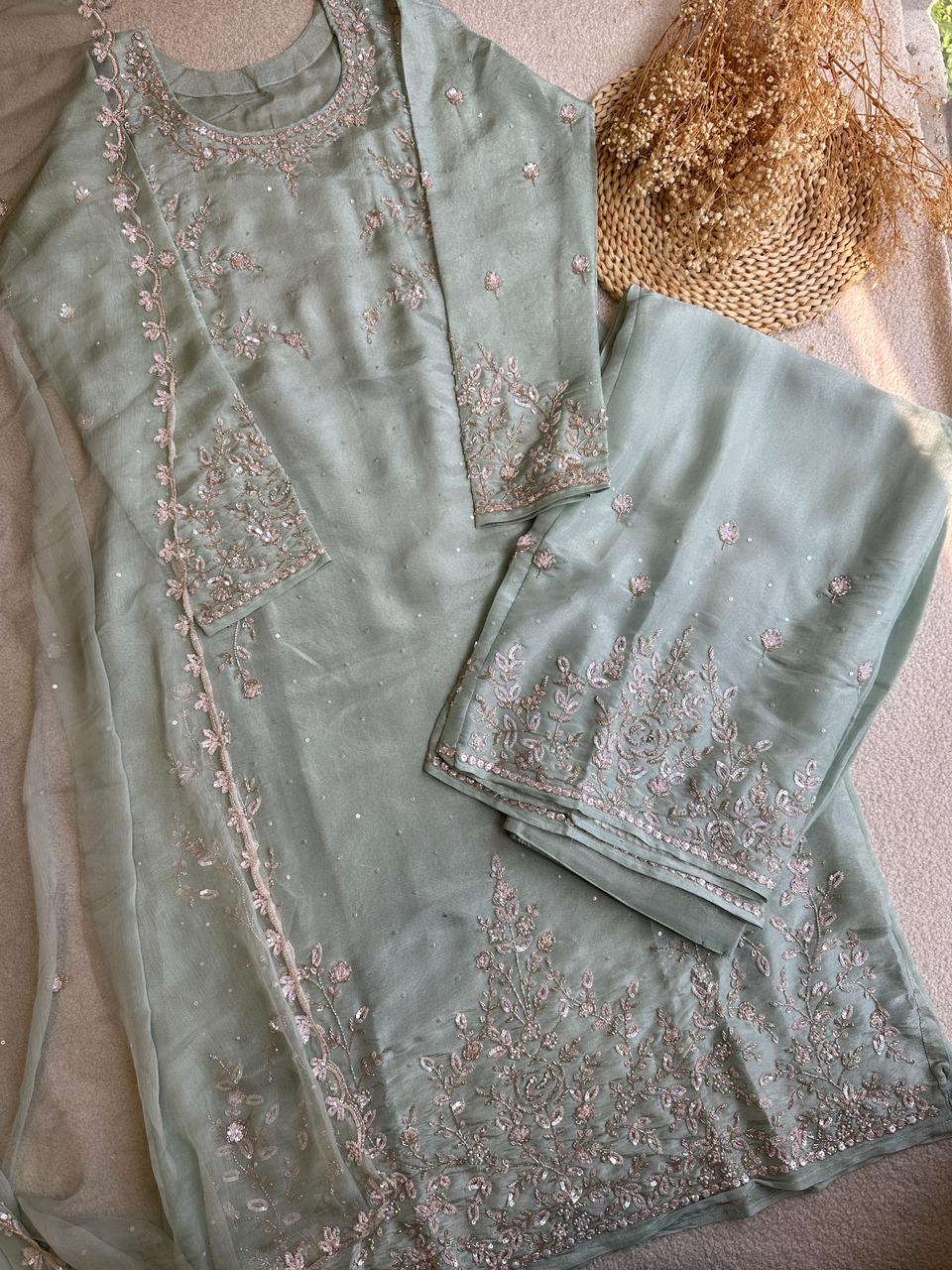 16540 Premium Tissue silk partywear suit