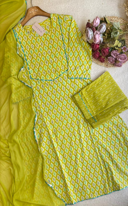 18948 Cotton A line anarkali