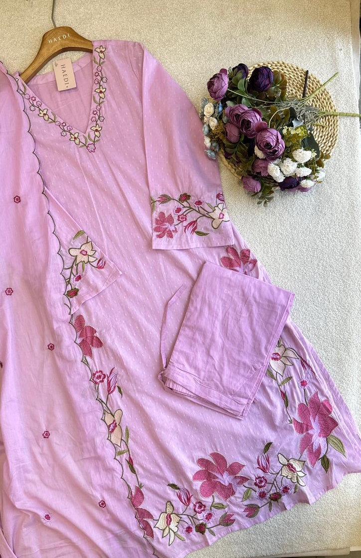 19230 / CMD 57162 Beautiful embroidered dobby cotton suit