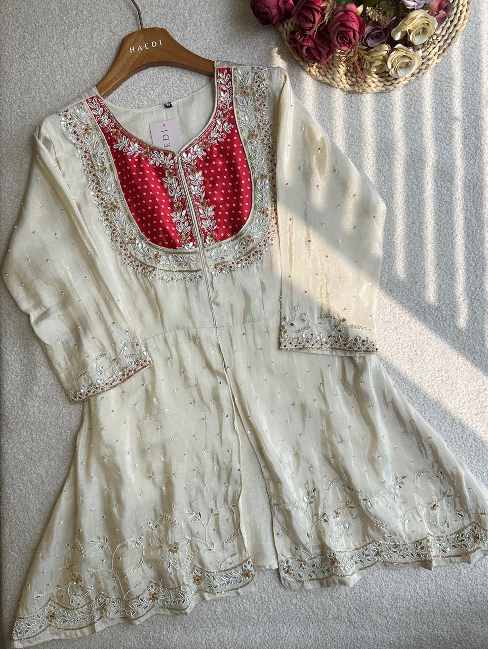 19362 Beautiful Peplum palazzo set