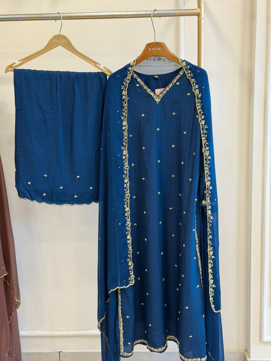 57672 Beautiful handworked partywear suit