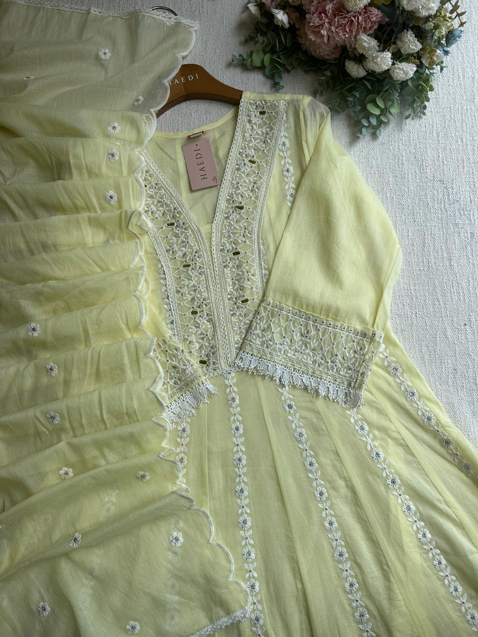 20249 Beautiful mul cotton anarkali