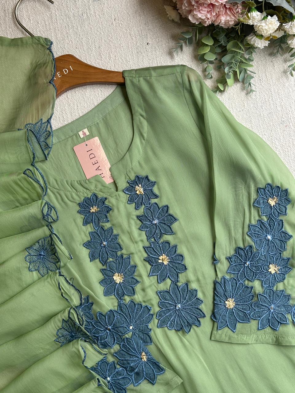 CMD 58192  Beautiful partywear suit with applique work