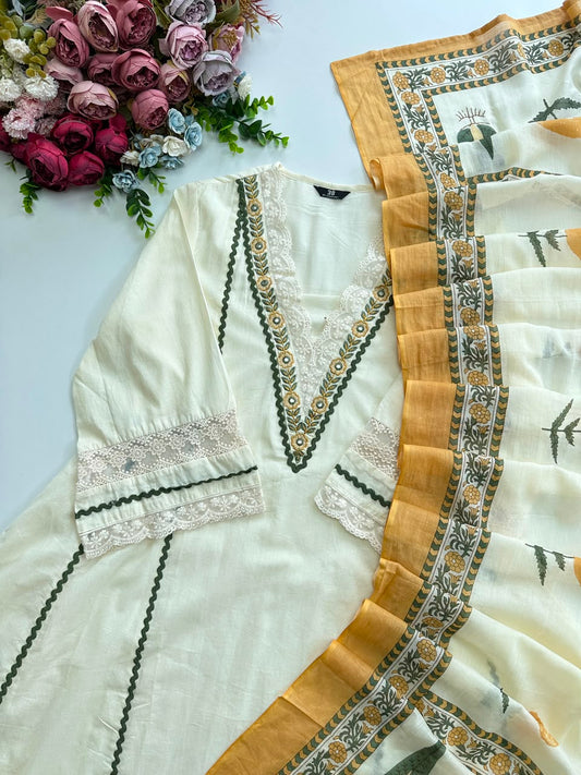 20966 / CMD 58718  Beautiful cotton anarkali suit