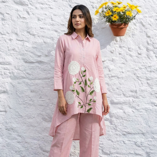 18704 Beautiful embroidered co-ord set