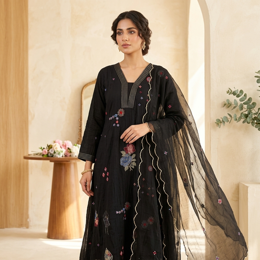 20633 / CMD 58433 Beautiful embroidered Aline suit