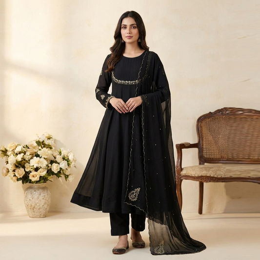 19902 Beautiful semiparty wear anarkali