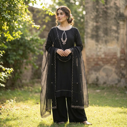 19817/57733  Pure Mulchanderi suit