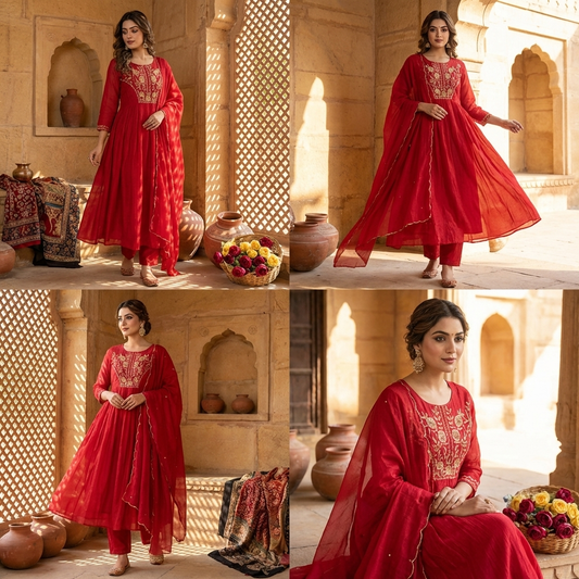 19848 Premium mul chanderi suit