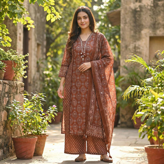 19267 Beautiful cotton suit