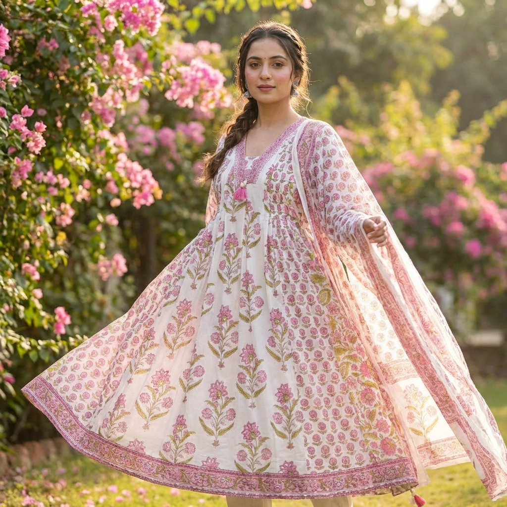 CMD 56763 Beautiful cotton anarkali