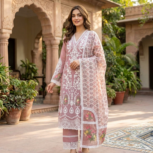 19350 Embroidered pakistani suit