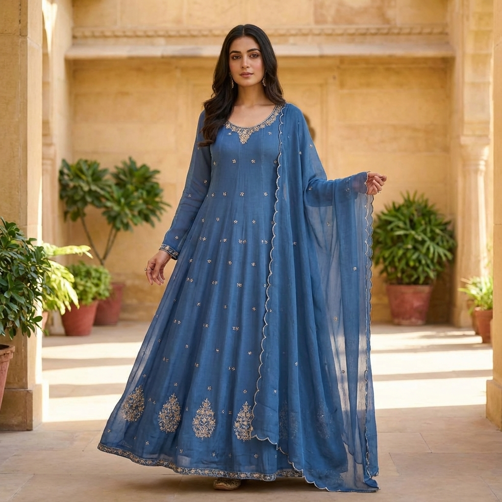 19903 Beautiful handworked gown