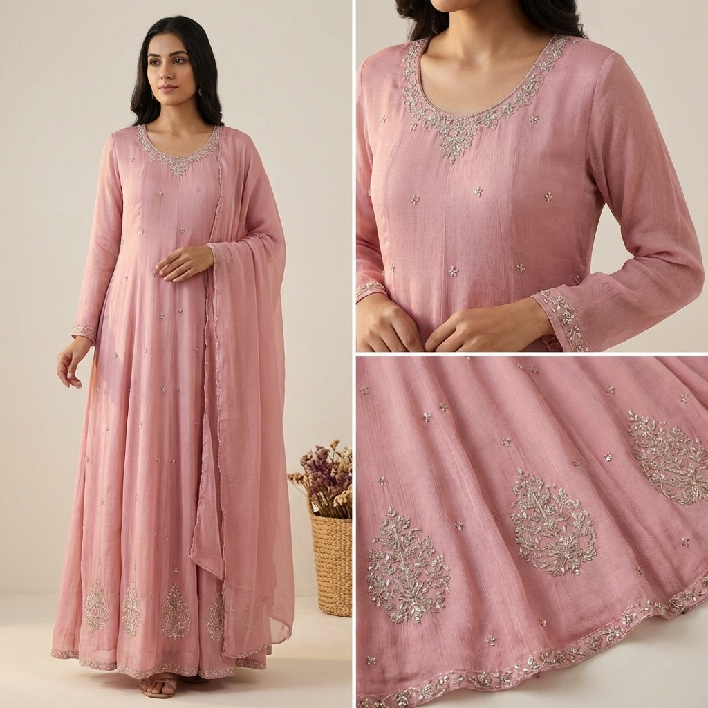 19903 Beautiful handworked gown