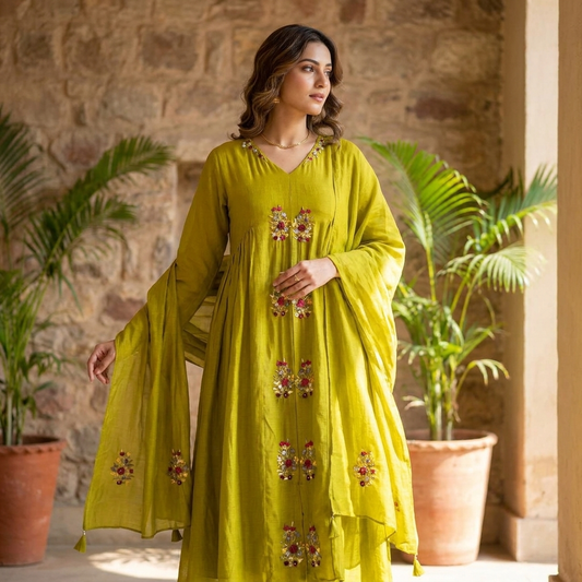 19965 Beautiful handembroidered suit
