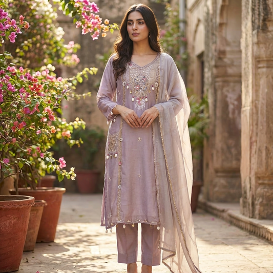 19708 Beautiful partywear suit