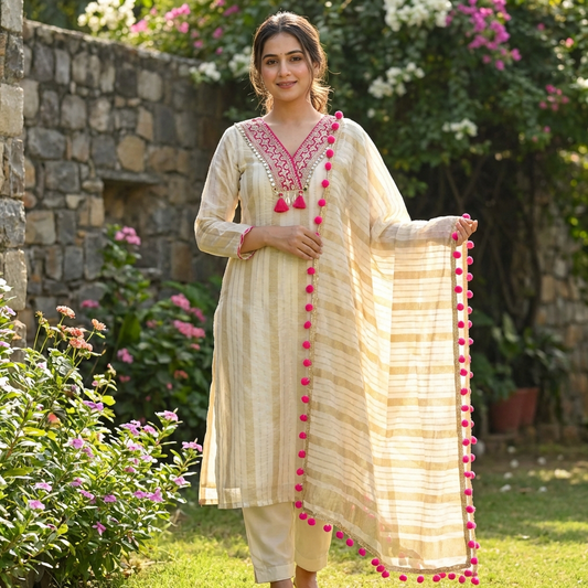 19355 Beautifull soft tissue silk suit
