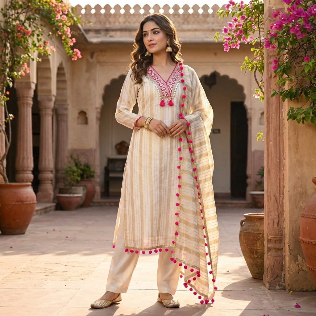 19355 Beautifull soft tissue silk suit