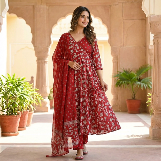 19589/19590 Cotton anarkali