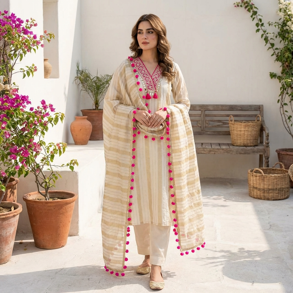 19355 Beautifull soft tissue silk suit