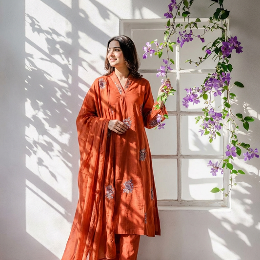 18785 Embriodered suit