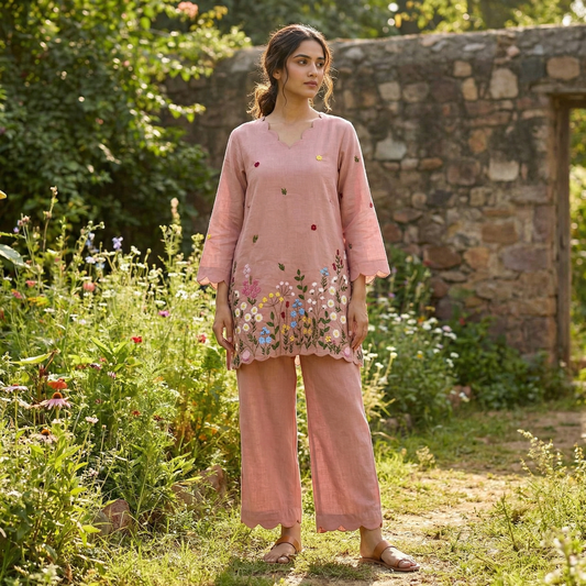 19152 Beautiful embroidered co-ord set