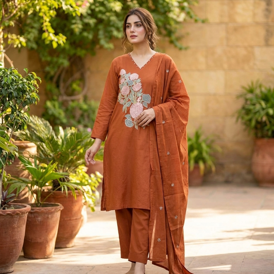 19814 Beautiful cotton suit
