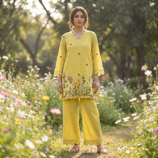 19152 Beautiful embroidered co-ord set