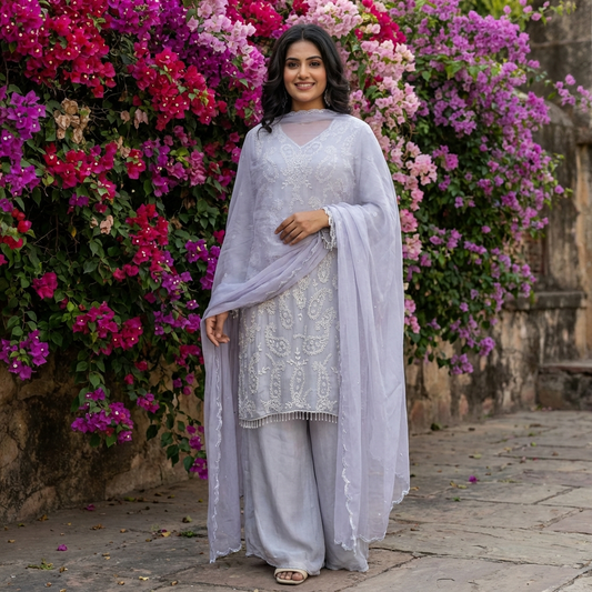 16563 Premium chinnon partywear suit