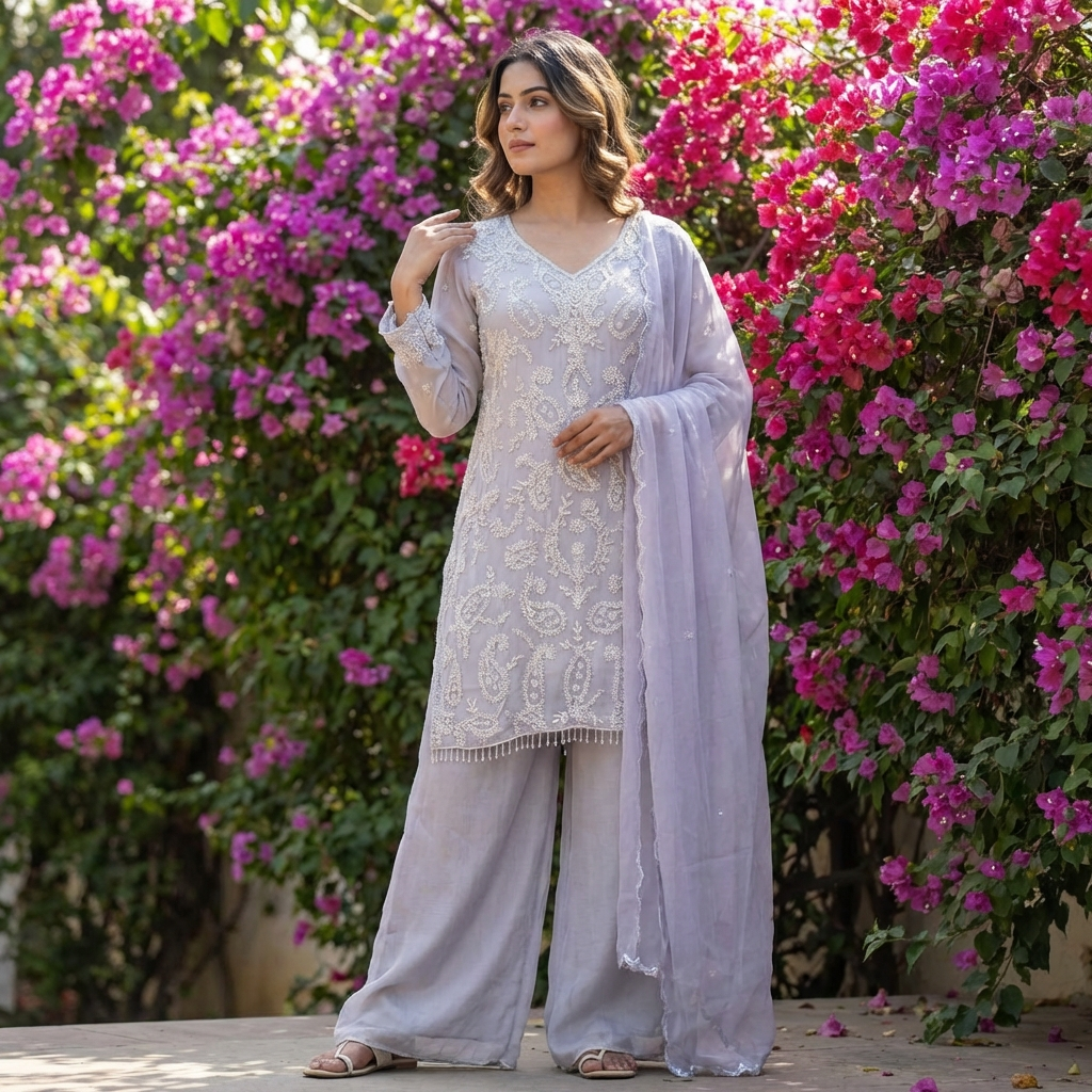 16563 Premium chinnon partywear suit