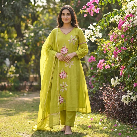 19851 Premium handworked mulchanderi suit