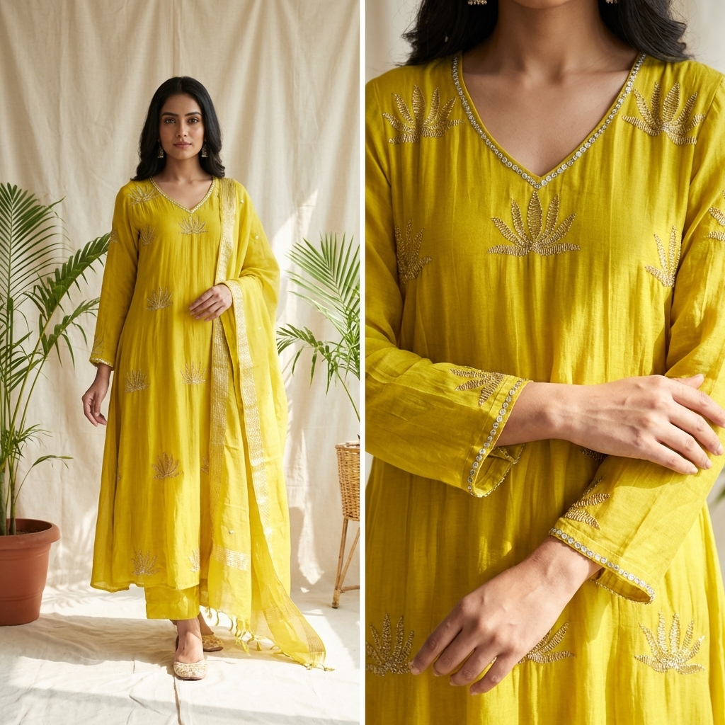 19846 Premium Malai chanderi suit