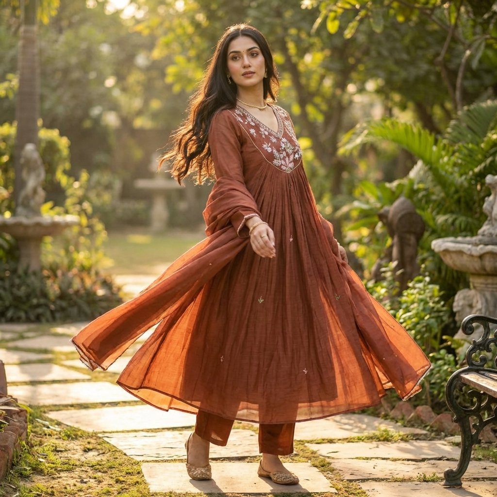 19856 Premium handworked malaichanderi suit