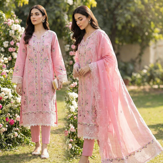 17954 Unstiched Cotton pakistani suit