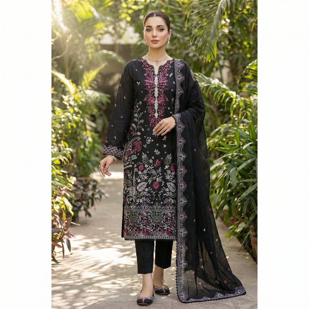 17954 Unstiched Cotton pakistani suit