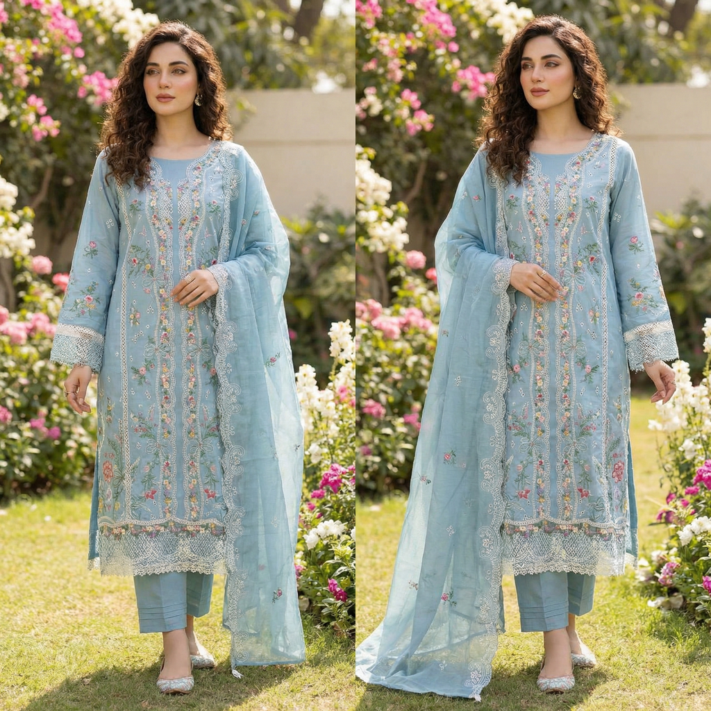 17954 Unstiched Cotton pakistani suit